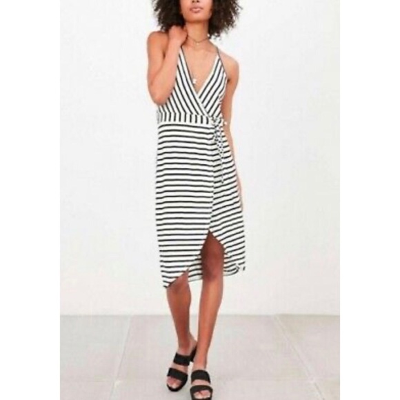 Urban Outfitters Dresses & Skirts - Silence + Noise Striped Wrap Dress - Small